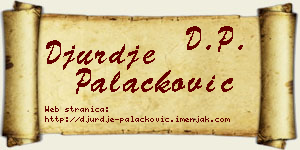 Đurđe Palačković vizit kartica
